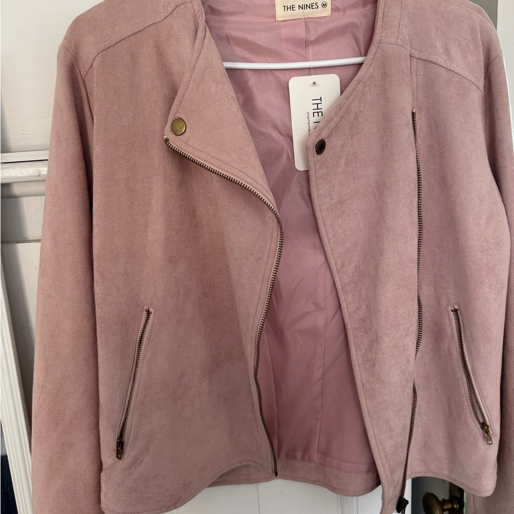 The Nines Women's Blush Suede Leather Jacket